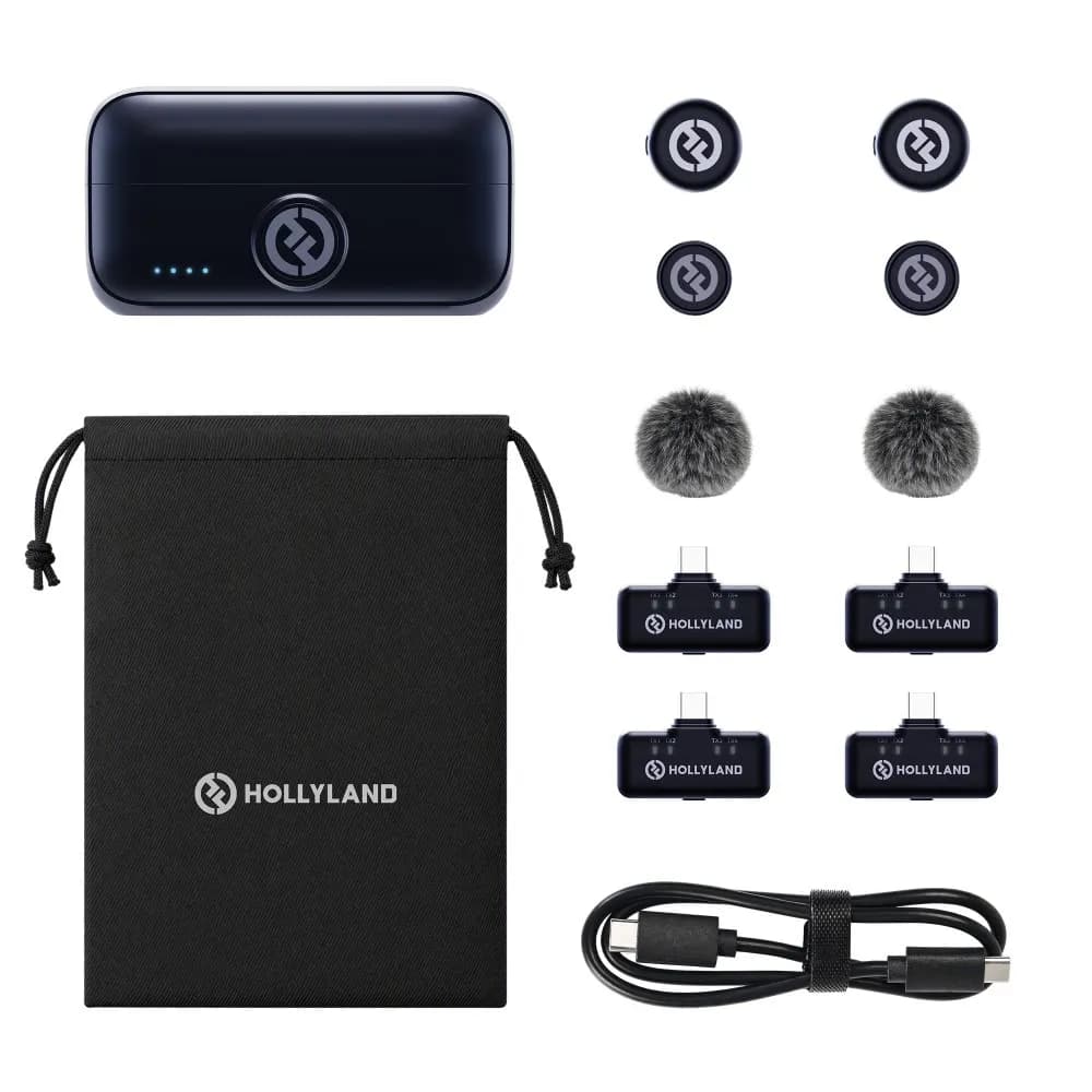 HOLLYLAND Lark M3 Combo 2TX & 4RX With USB-C RX'4 (Space Gray)