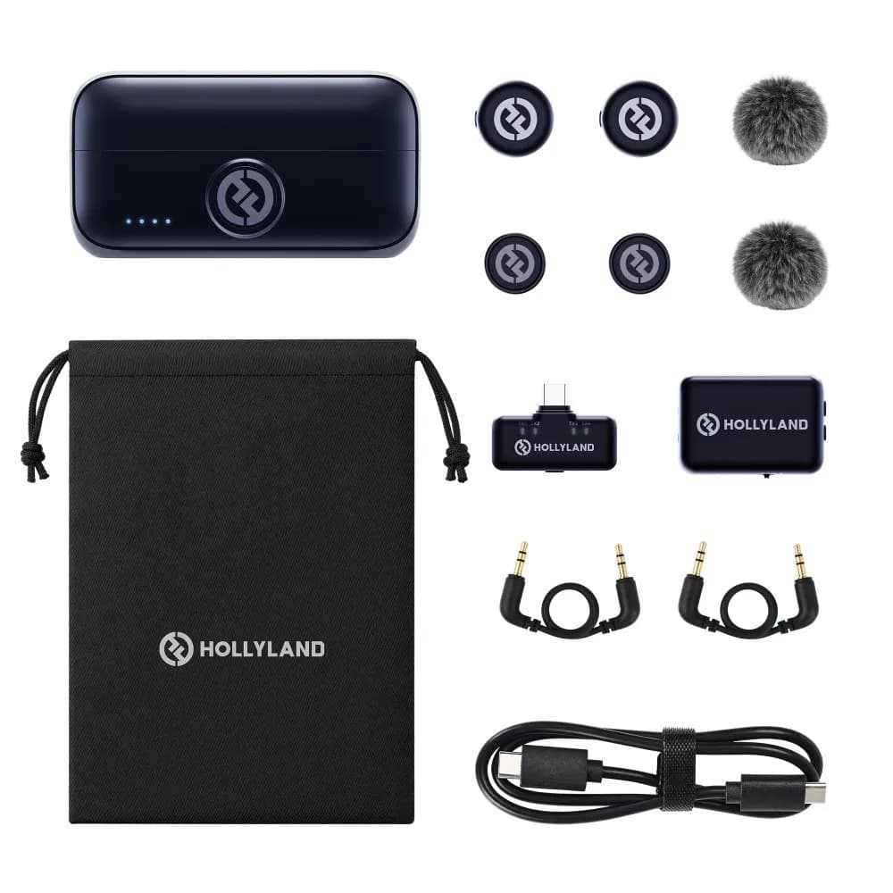 HOLLYLAND Lark M3 Combo 2TX & 2RX With Camera RX + USB-C RX (Space Gray)